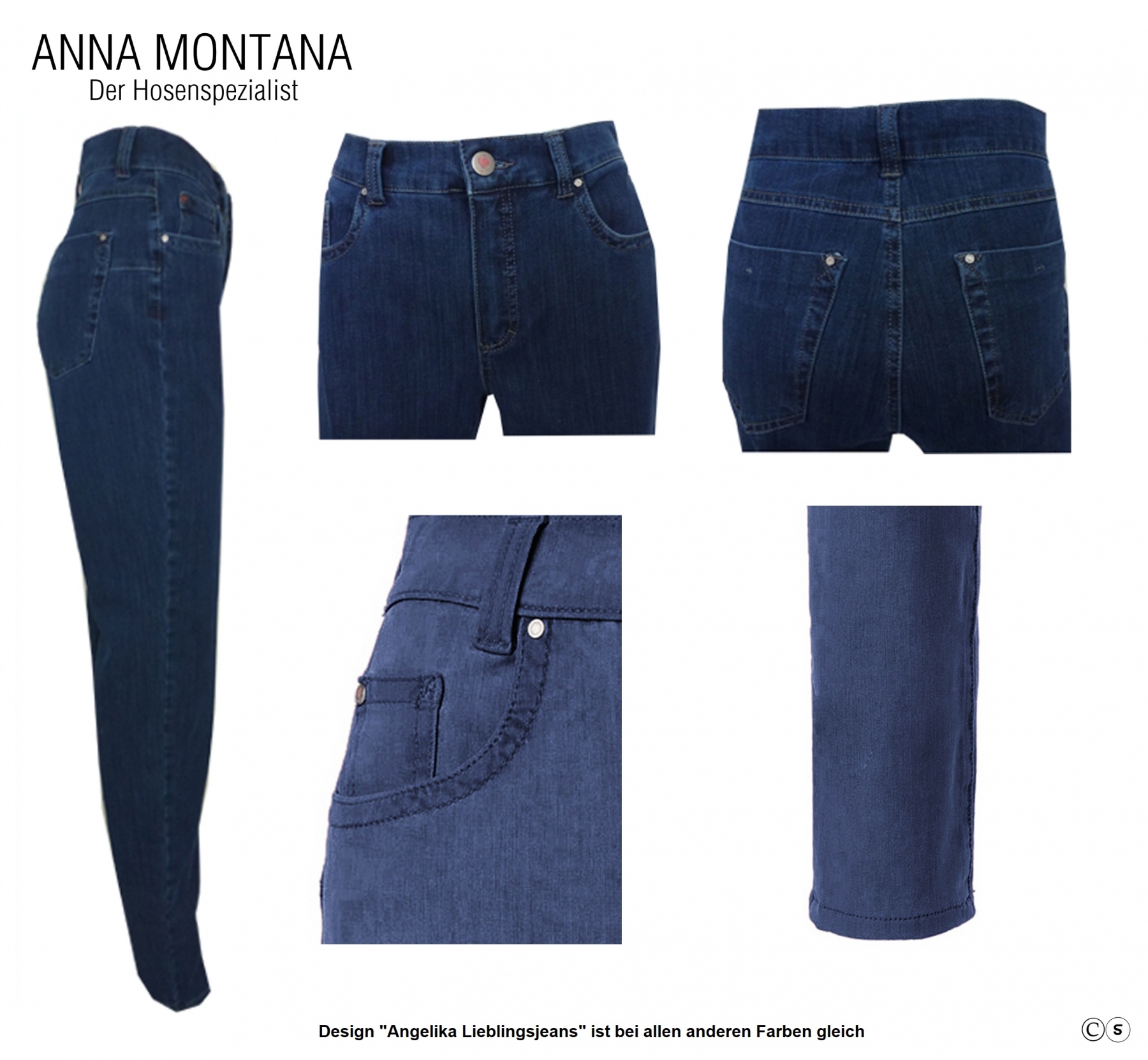 Angelika 1920 Favorite jeans / pants Sizes 36 to 48 / ANNA MONTANA