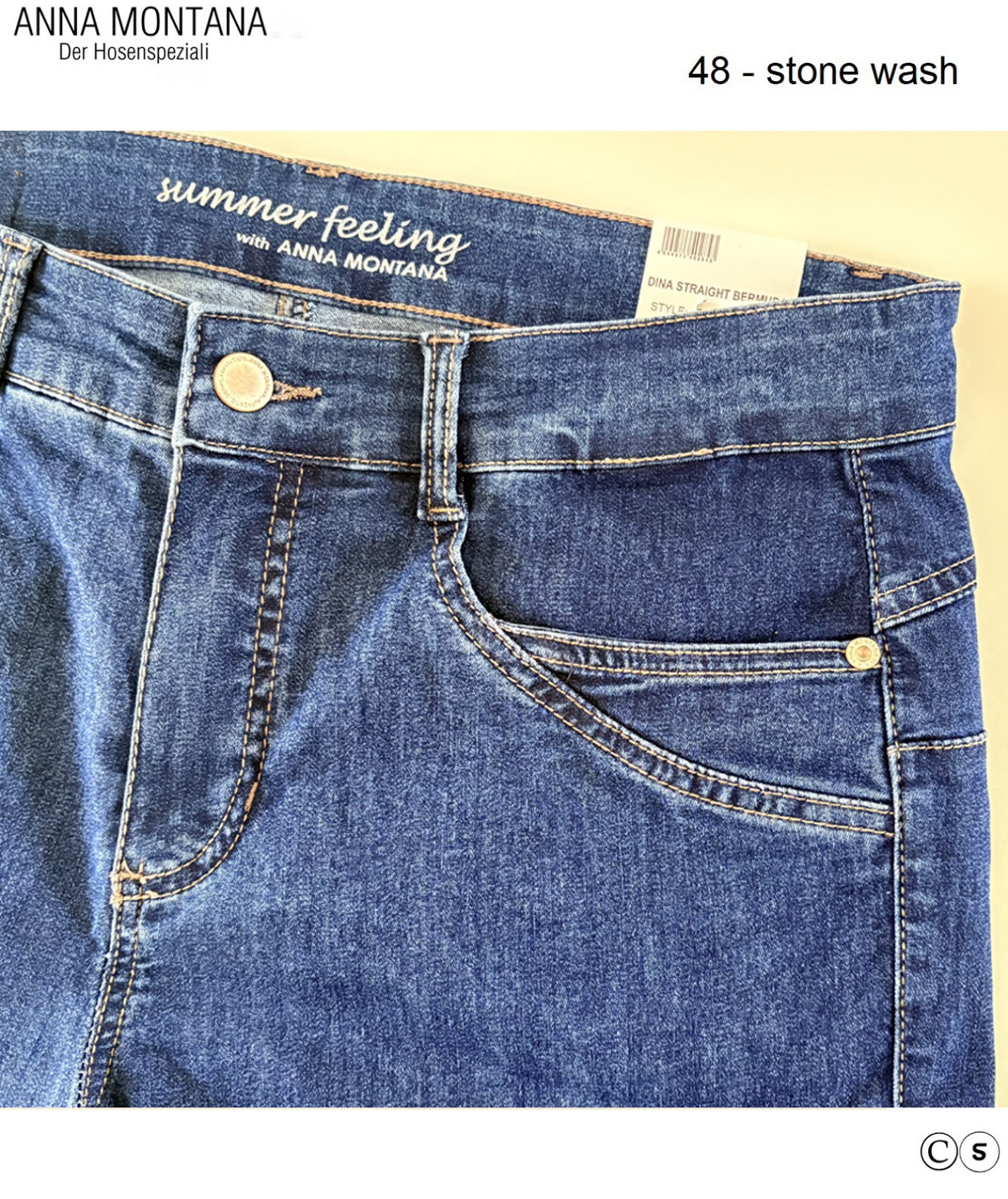 Preview: Dina 1335 Straight Bermuda Milano / sehr  bequeme Sommershort / ANNA MONTANA