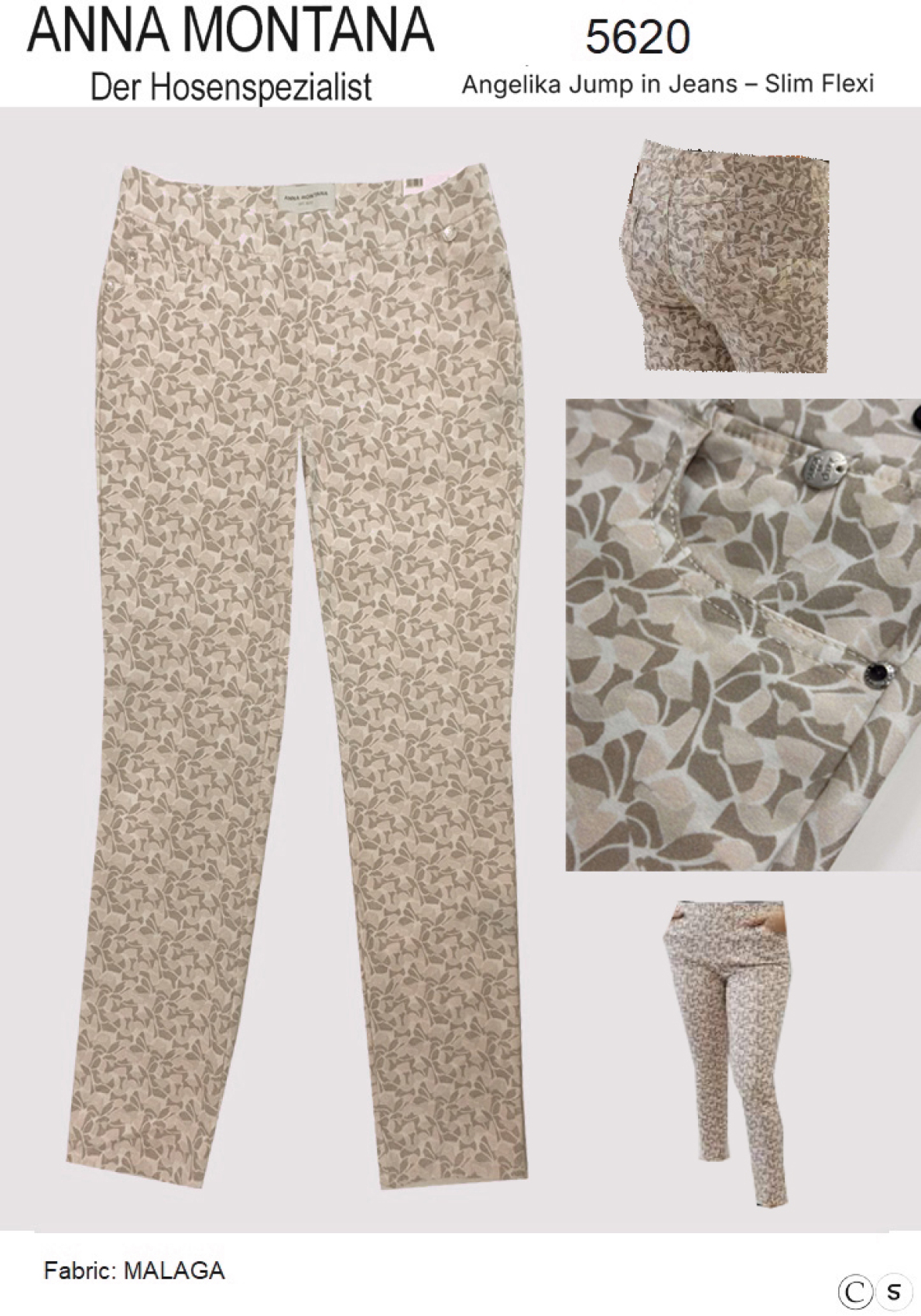 Angelika 5620 Jump In / sehr bequeme Schlupfhose mit weichem Bund, 76 cm lang, von Größe 38 bis 46 / ANNA MONTANA