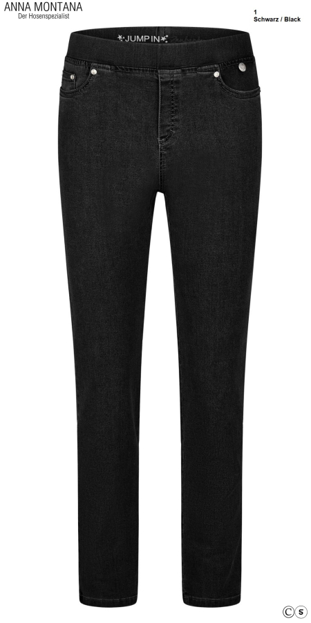 Angelika 1000 Jump In / bequeme Jeans-Schlupfhose / weicher Bund Kurzgröße 72 cm lang, von 36 bis 48 / ANNA MONTANA
