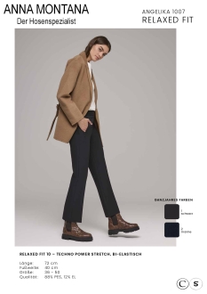 Angelika 1007 Relaxed Fit / Techno Power Stretch / bequeme Schlupfhose mit weichem Gummi-Bund